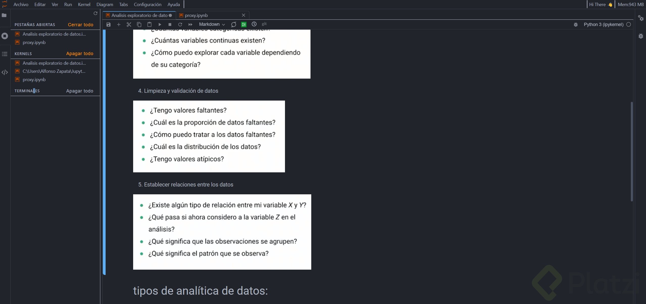 Herramientas De Software Para El An Lisis Exploratorio De Datos Platzi